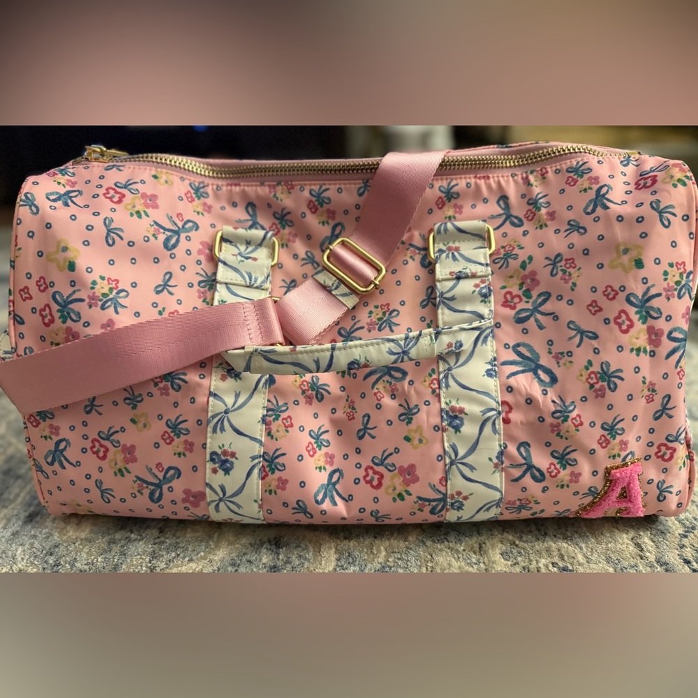 Stoney Clover Lane x LoveShackFancy Mini Pink Floral Duffle Bag